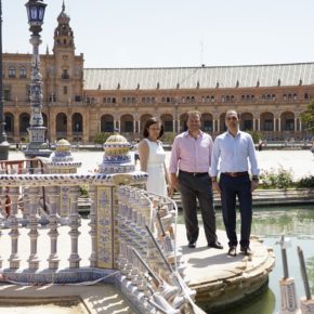 Millán (Cs) denuncia “el abandono y deterioro que sufre un emblema de Sevilla como es la Plaza de España”