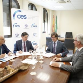 Pimentel (Cs) promete “diálogo permanente” y mejoras fiscales a los empresarios de Sevilla
