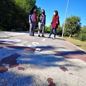 Ciudadanos denuncia el “riesgo” que suponen “las grietas y socavones” del carril bici del Parque del Tamarguillo