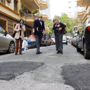 Ciudadanos advierte de la “mala ejecución” de las obras de reasfaltado en el barrio de Nervión