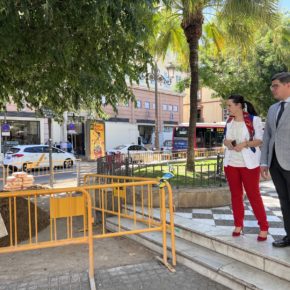 Ciudadanos critica el “parcheo” de la Plaza del Duque y exige a Muñoz que “acometa de una vez” su reurbanización integral