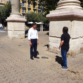 Ciudadanos alerta de “un retraso de dos años” en la instalación de la reja protectora de las columnas de la Alameda de Hércules